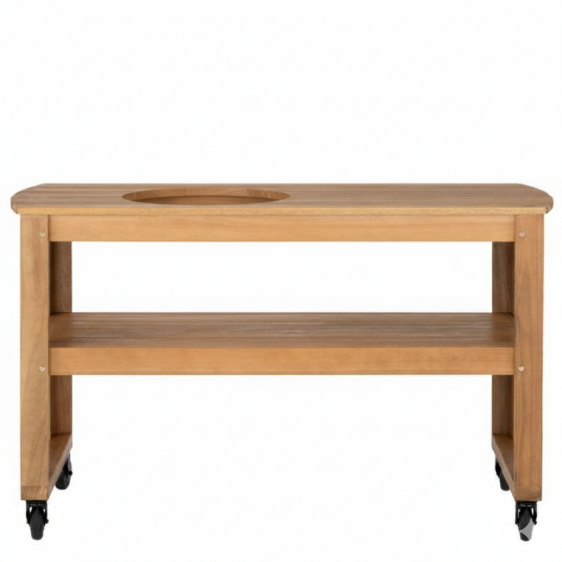 Big Green Egg Table eucalyptus pour EGG XL avec roulettes