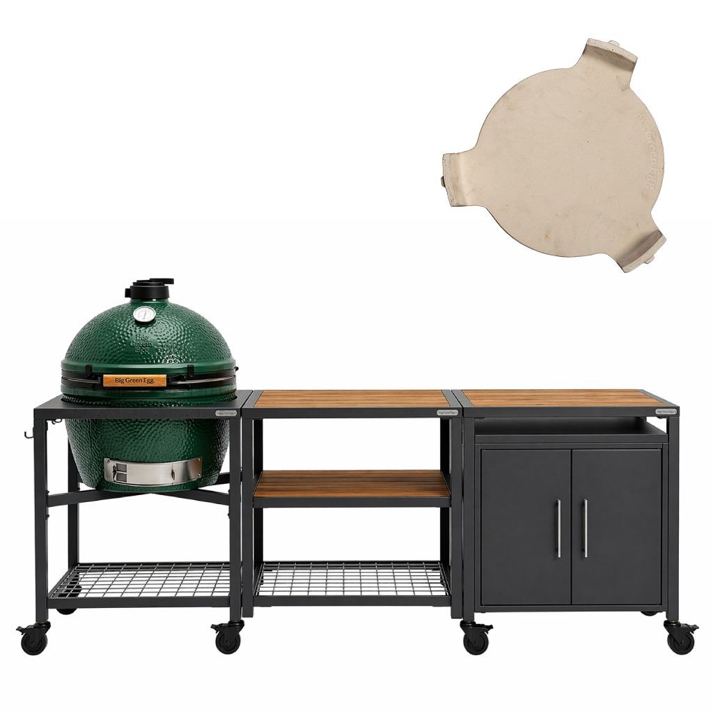 Big Green Egg XLarge - Pack Table modulaire + Meuble extension + Meuble placard