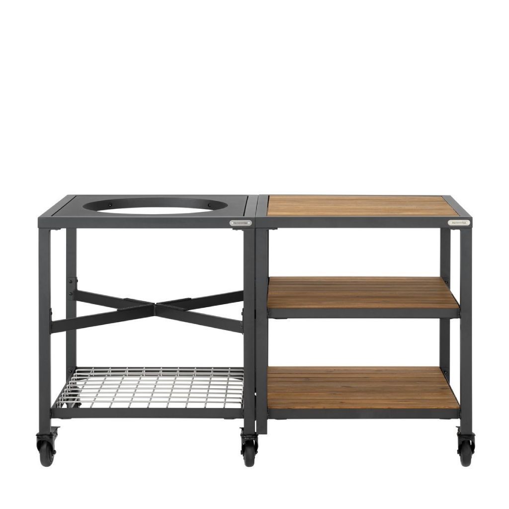 Big Green Egg Table modulaire pour EGG 2XL  avec meuble 3 étagères et roulettes