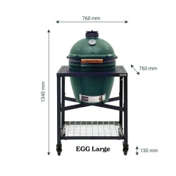 Big Green Egg Table modulaire avec 2 rallonges bois - Pour EGG Large - Image 2
