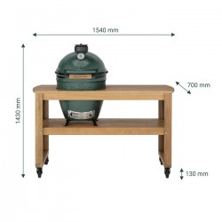 Big Green Egg Table eucalyptus pour EGG XL avec roulettes - Image 2