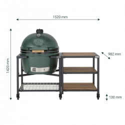 Big Green Egg Table modulaire pour EGG 2XL  avec meuble 3 étagères et roulettes - Image 2