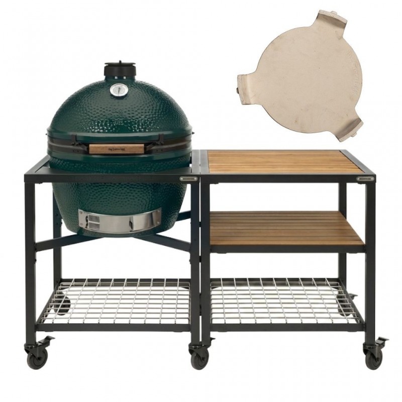 Big Green Egg Pack Big Green Egg sur table modulaire et son meuble d'extension - XLARGE