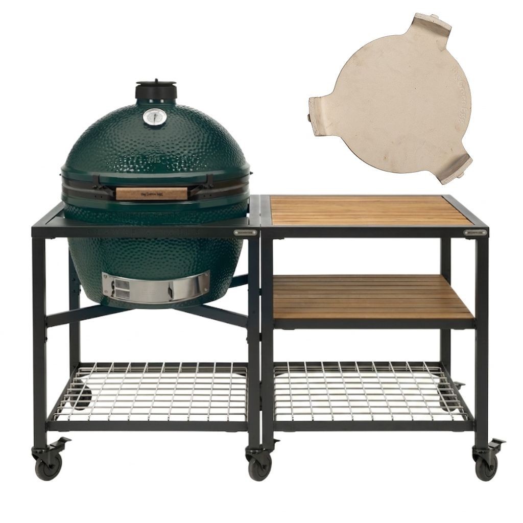 Big Green Egg Pack Big Green Egg sur table modulaire et son meuble d'extension - XLARGE
